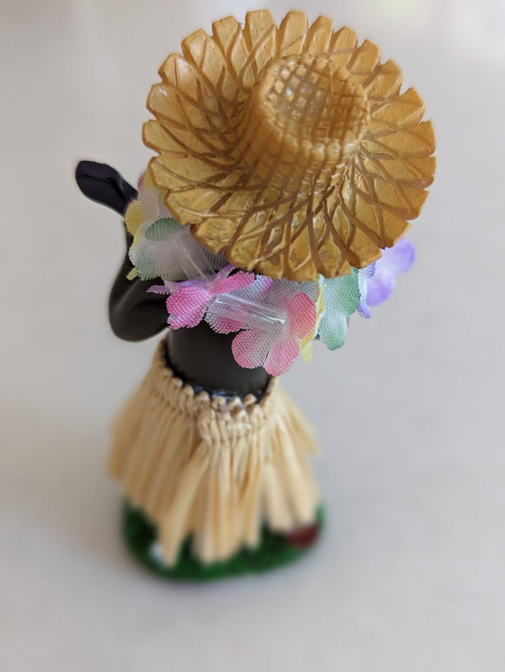 Dashboard Hula Doll: Cheeky Monkey, Aloha Vibes - Adhesive Base Mount