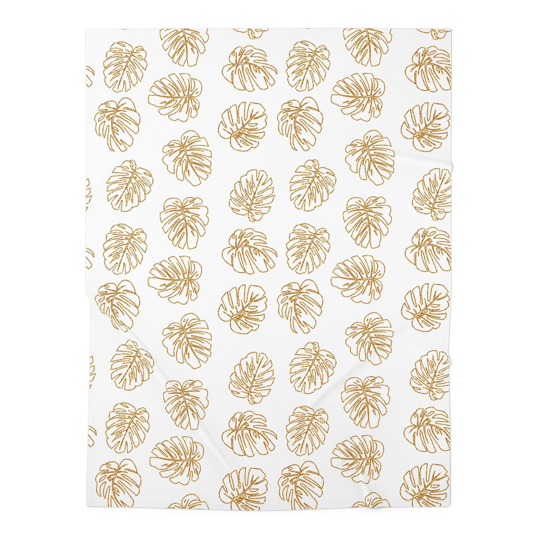 Baby Swaddle Blanket – Monstera Print Newborn Wrap | Cozy Lightweight Jersey