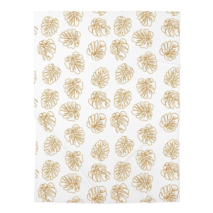 Baby Swaddle Blanket – Monstera Print Newborn Wrap | Cozy Lightweight Jersey