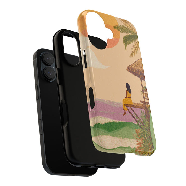 Tough Dual Layer Phone Case | Island Dreamer Coastal Boho Design for iPhone & Samsung