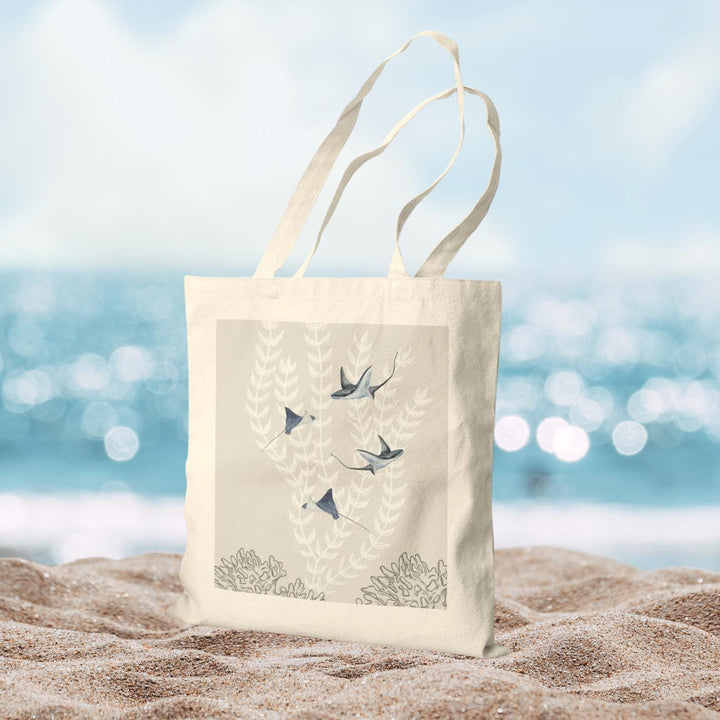 Eagle Ray 15"x16" Canvas Tote - Heavy-Duty Eco-Friendly Coastal Market Bag