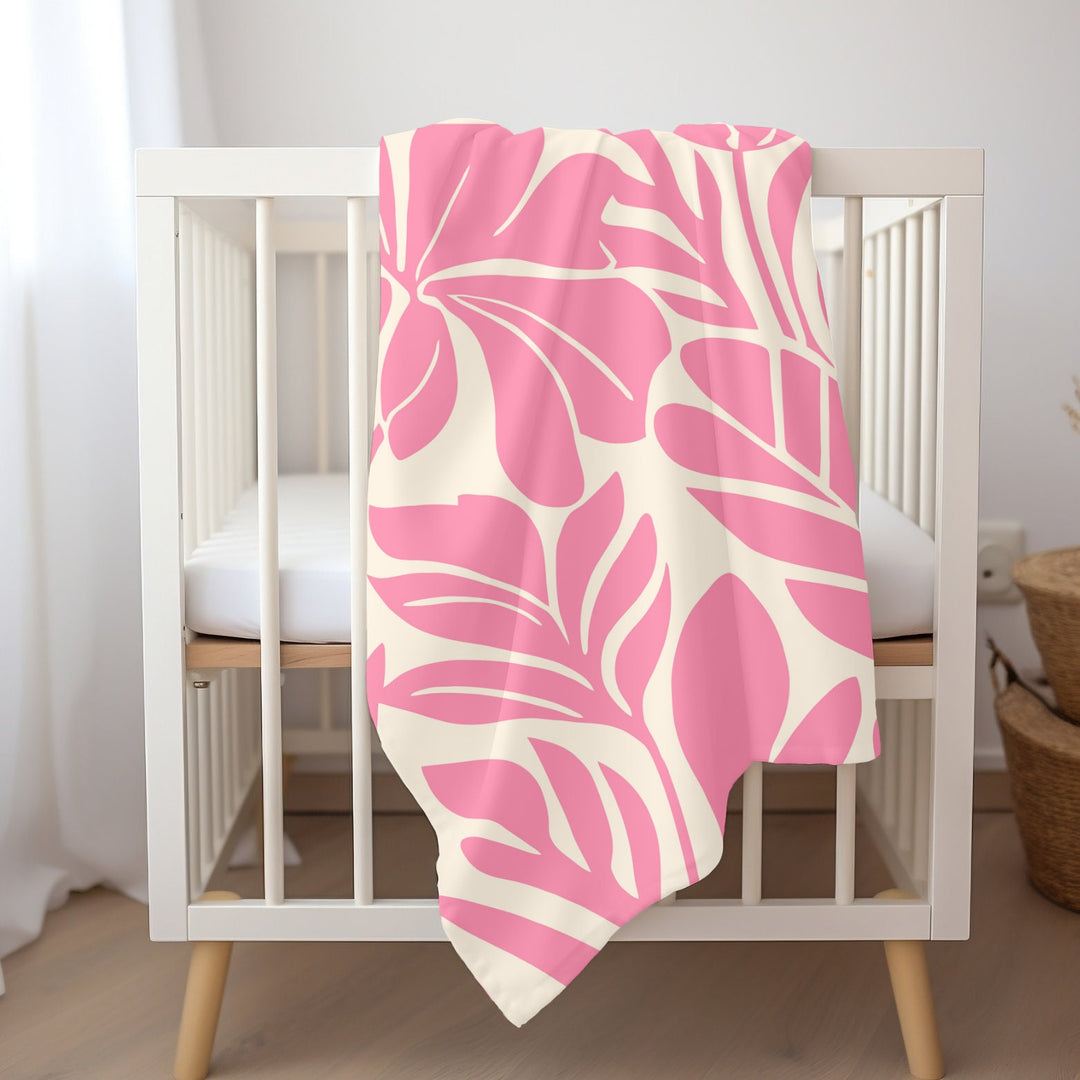 Vintage Hawaiian Baby Swaddle Blanket | Soft Breathable Jersey Polyester Wrap