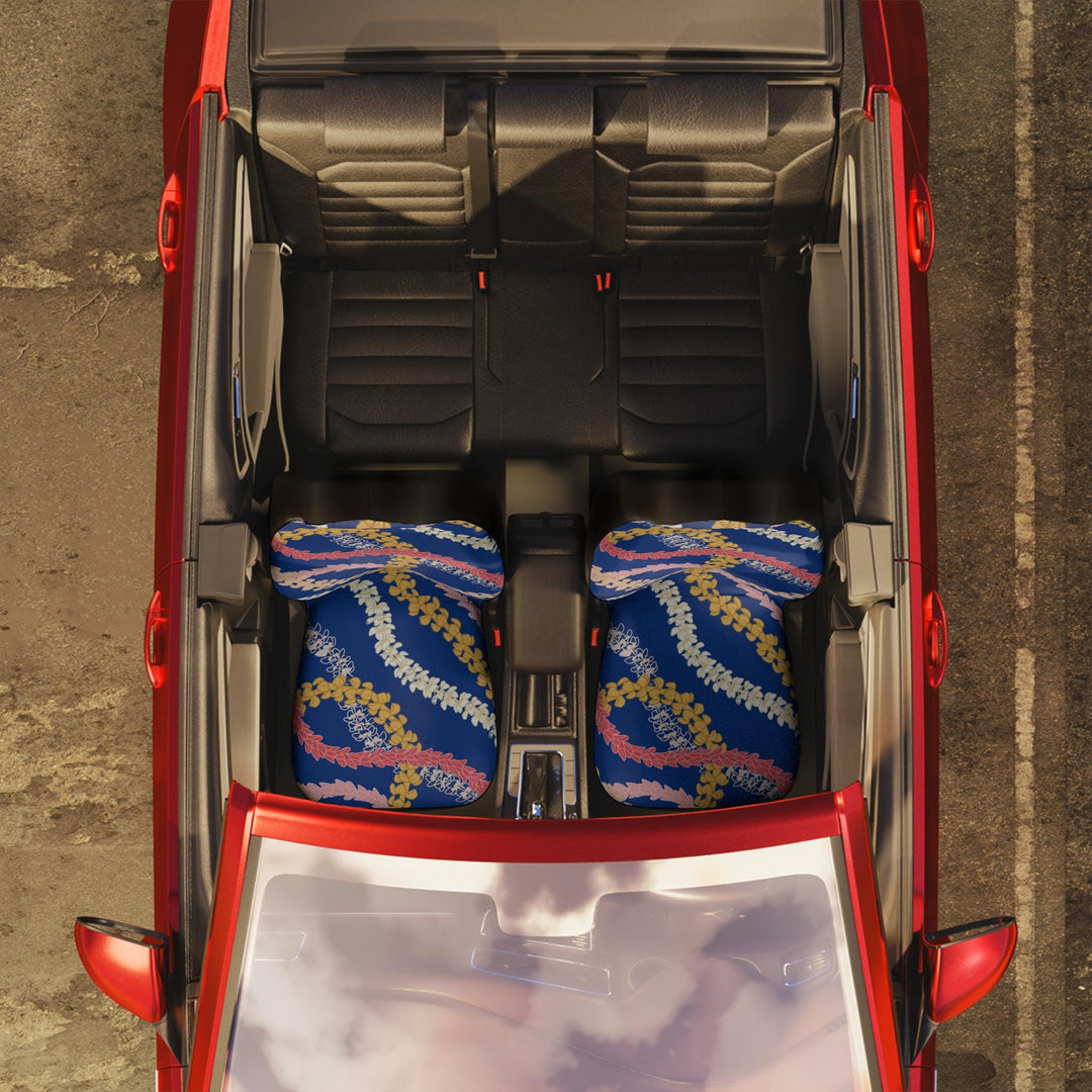 Hawaiian Flower Lei Car Seat Covers (Set of 2) | Universal Fit Tropical Floral Protection