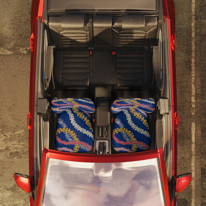 Hawaiian Flower Lei Car Seat Covers (Set of 2) | Universal Fit Tropical Floral Protection