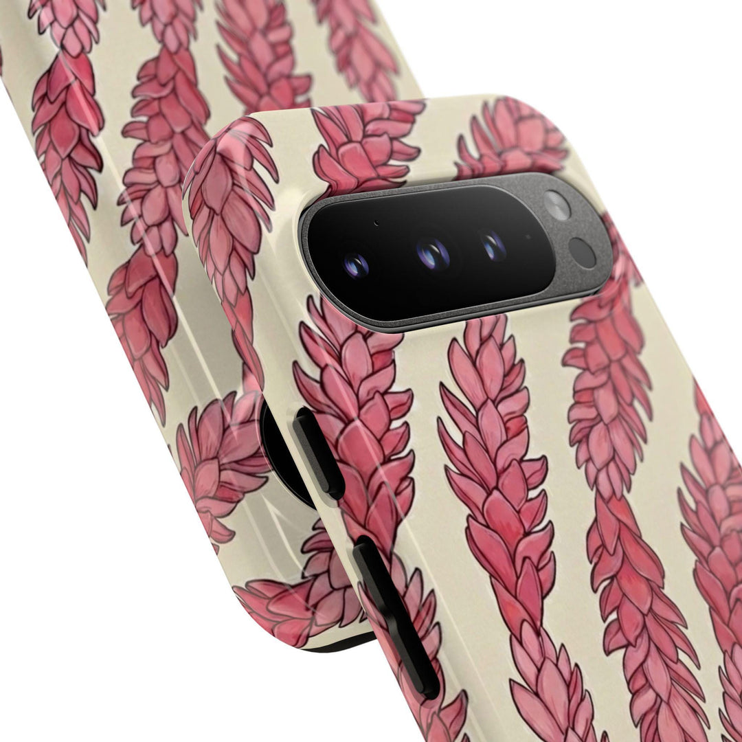 Hawaiian Red Ginger Phone Case - Vibrant Floral, Dual Layer Protection