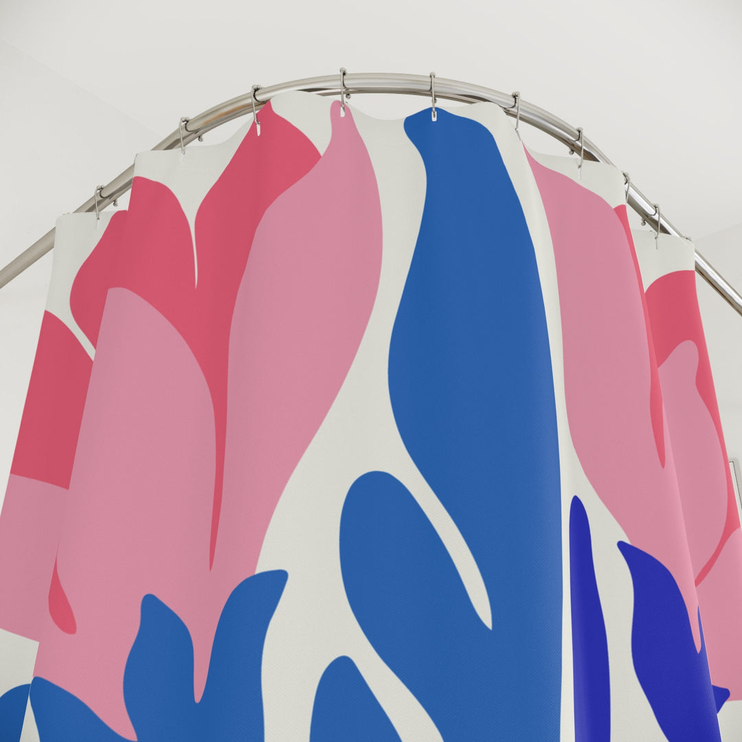 Tropical Shower Curtain – Waterproof Polyester Beach Floral Print Bathroom Decor