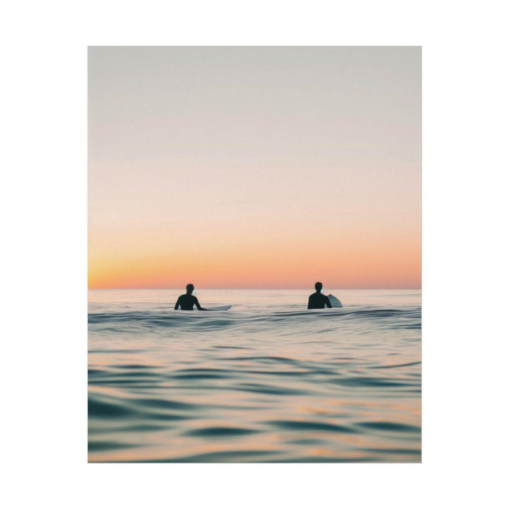 "Between Sets" Surfer Print, Minimalist Coastal Fine Art Wall Decor