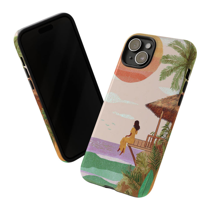 Tough Dual Layer Phone Case | Tropical Coastal Design for iPhone & Samsung
