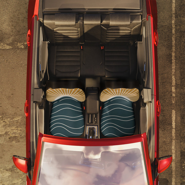 Retro Car Seat Covers - Colorful 70s Style Bucket Protectors | Universal Fit