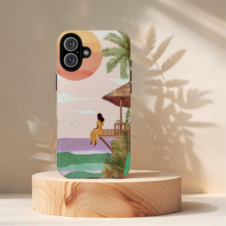 Tough Dual Layer Phone Case | Tropical Coastal Design for iPhone & Samsung