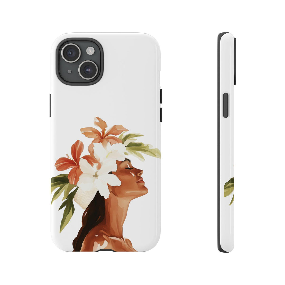 Tough Dual Layer Phone Case | Island Girl Tropical Design for iPhone & Samsung