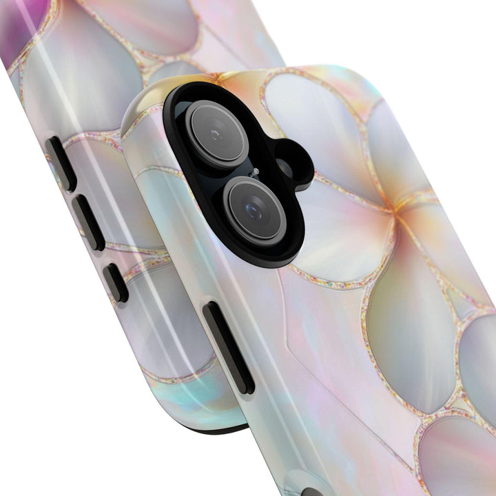 Tough Dual Layer Phone Case | Pink Plumeria Floral Design for iPhone & Samsung