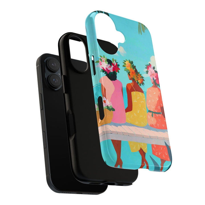 Ohana Phone Case - Heavy Duty Protective Cover with Polynesian Art & Shock Absorbing Liner