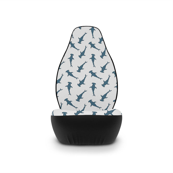 Hammerhead Shark Car Seat Covers - Universal Fit, Abstract Coastal Surf Design