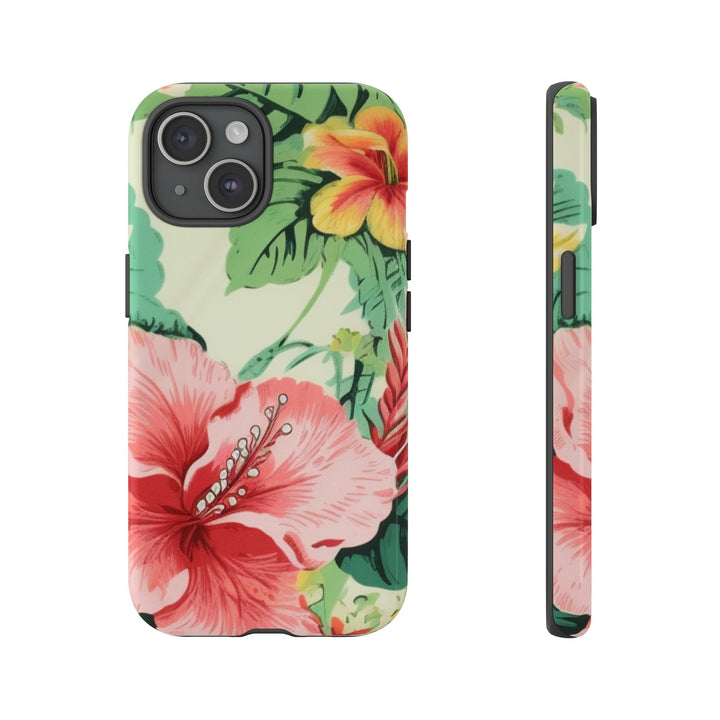 Tropical Hibiscus Phone Case – Durable Dual-Layer Design | Glossy & Matte Finish