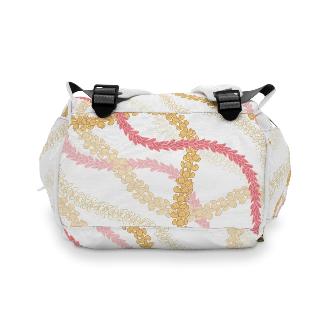 Diaper Bag Backpack, Plumeria Floral Print & Adjustable Straps