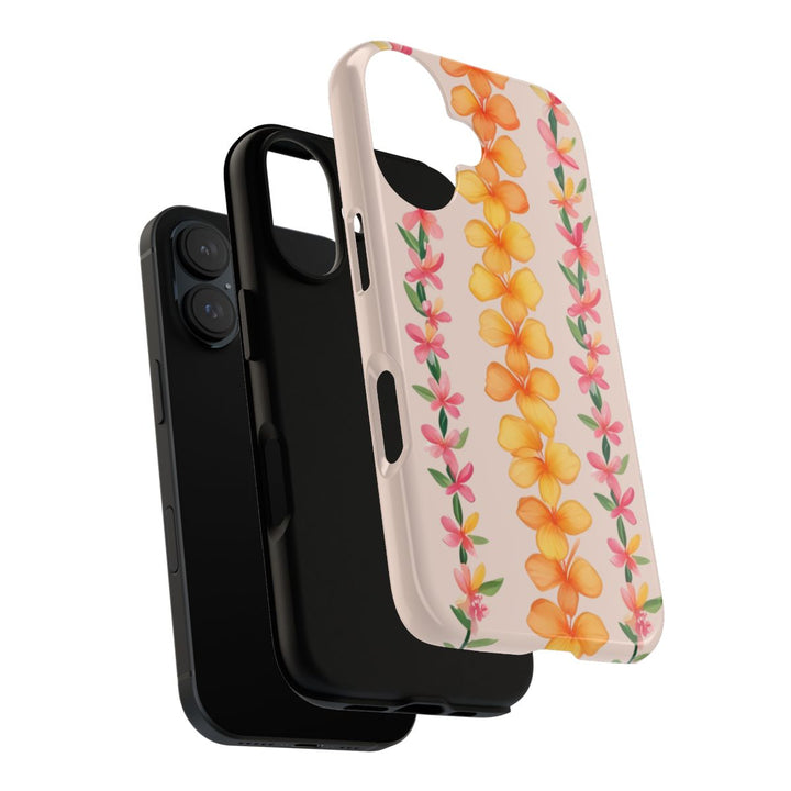 Tough Dual Layer Phone Case | Hawaiian Flower Lei Print for iPhone & Samsung