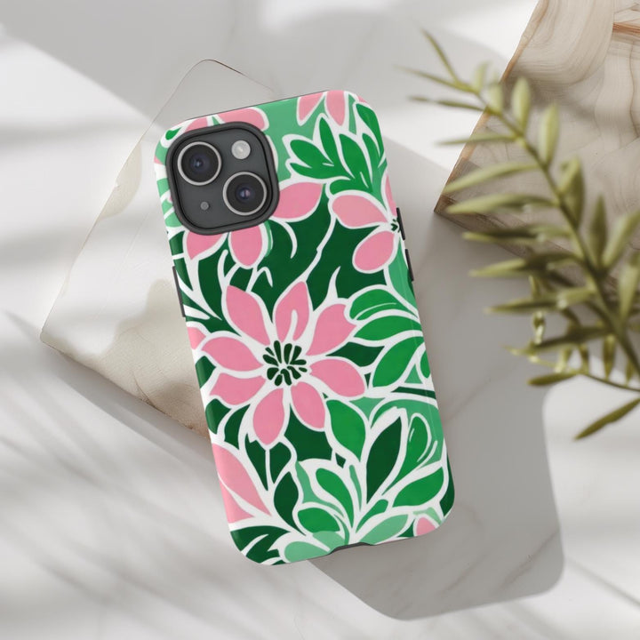 Tough Dual Layer Phone Case | Hawaiian Floral Print for iPhone & Samsung