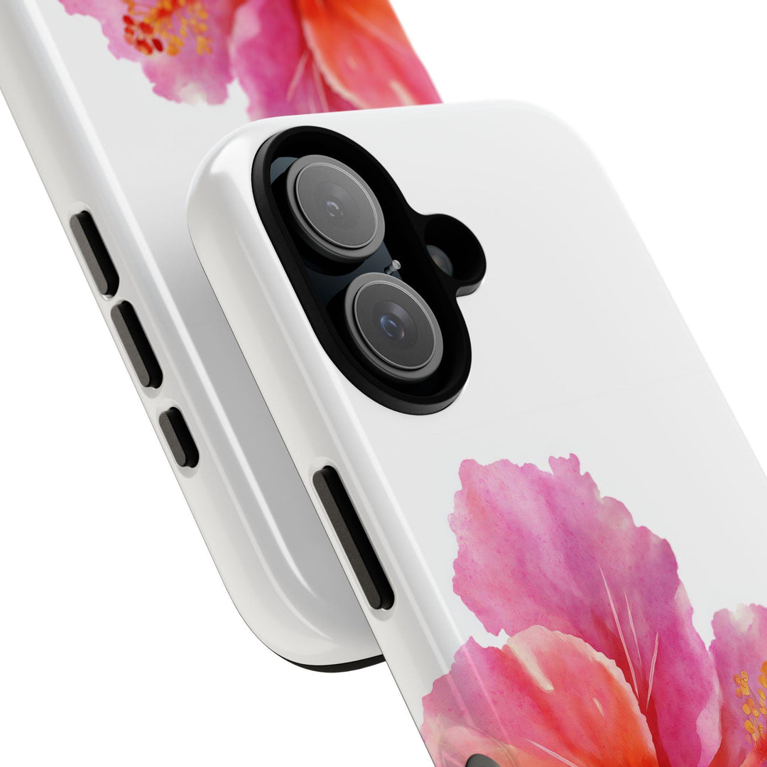 Tough Dual Layer Phone Case | Hibiscus Tropical Floral Design for iPhone & Samsung