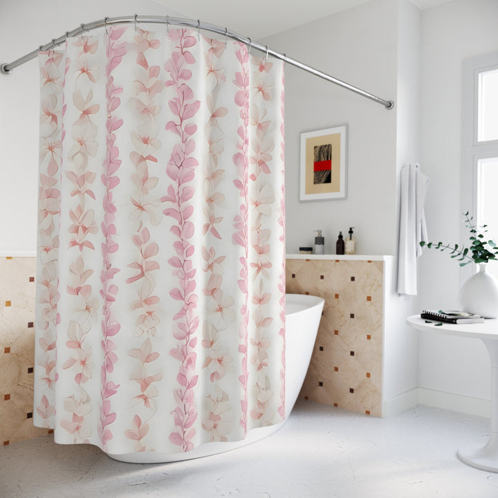 Floral Shower Curtain - Tropical Island Decor | Waterproof Boho Chic Bathroom