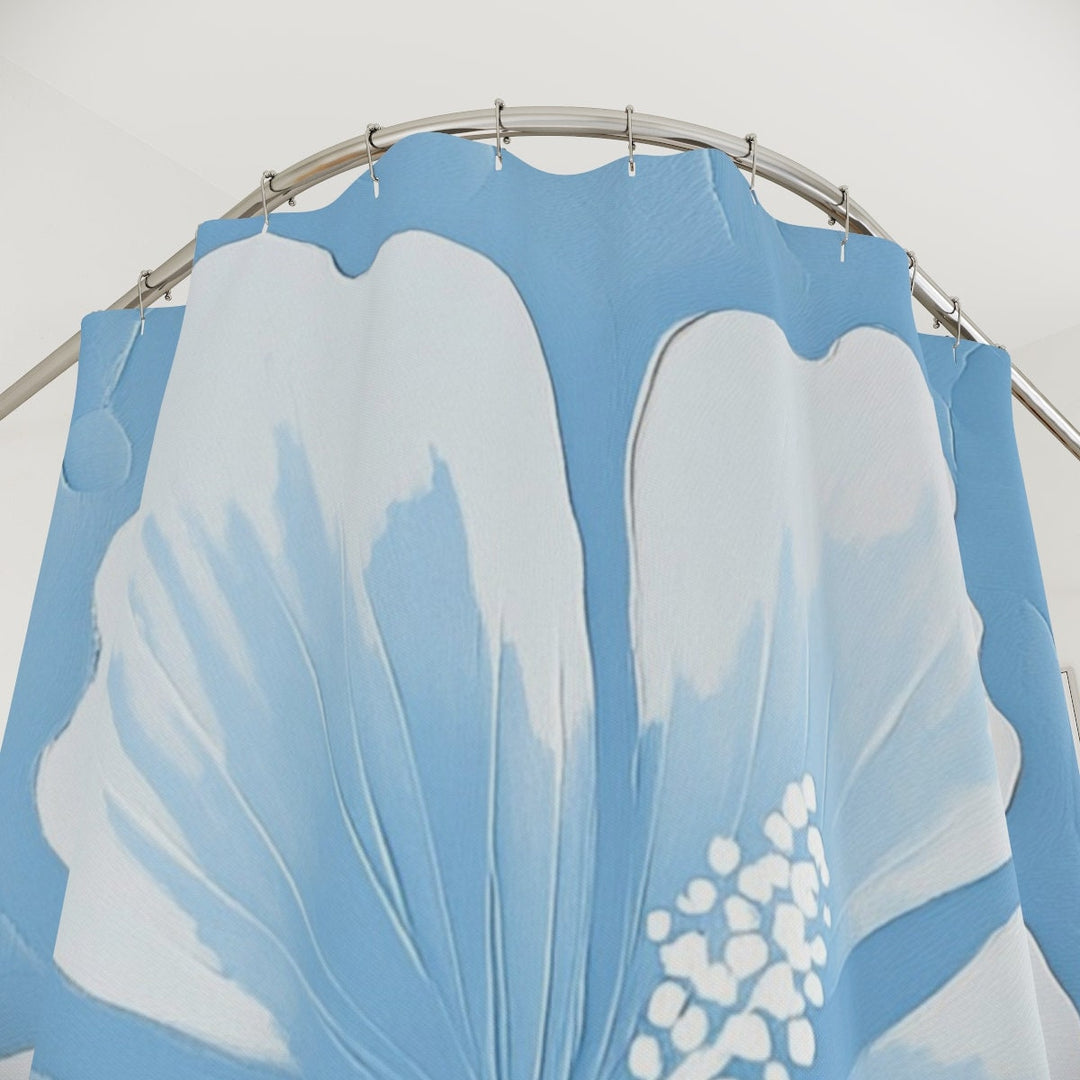 Tropical Hibiscus Shower Curtain | Waterproof Hawaiian Floral Decor & Boho Chic