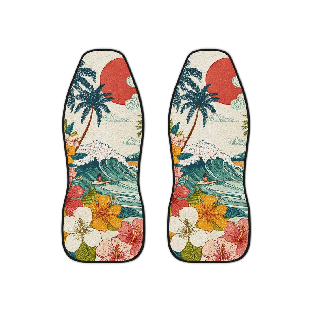 Surfer Girl Car Seat Covers – Universal Fit Seat Covers | Beach Car Decor