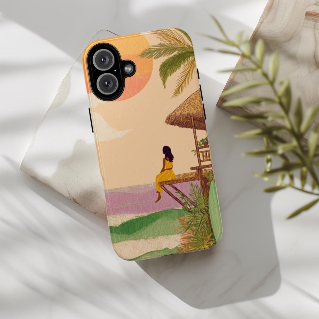 Tough Dual Layer Phone Case | Island Dreamer Coastal Boho Design for iPhone & Samsung