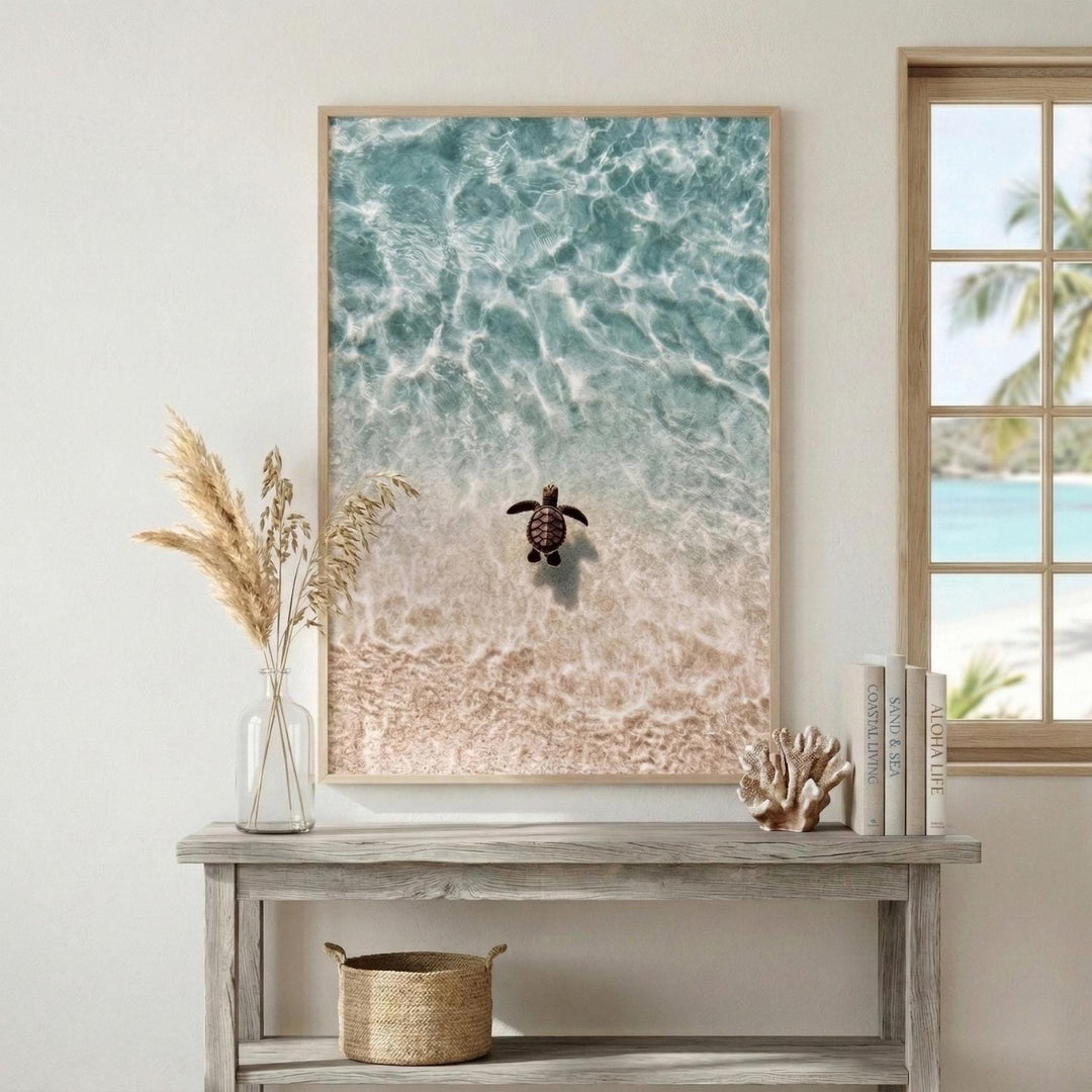 "Little Honu" Baby Sea Turtle Watercolour Poster