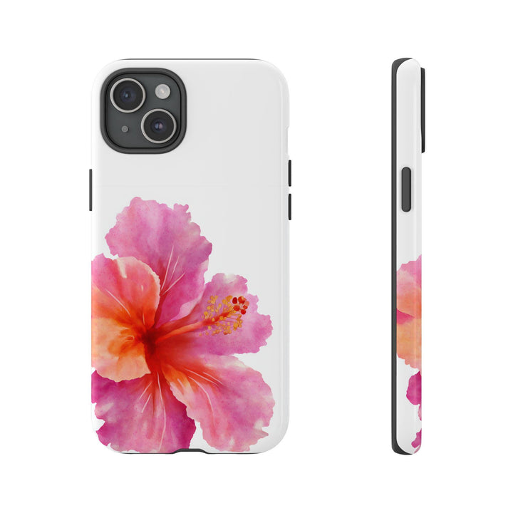 Tough Dual Layer Phone Case | Hibiscus Tropical Floral Design for iPhone & Samsung