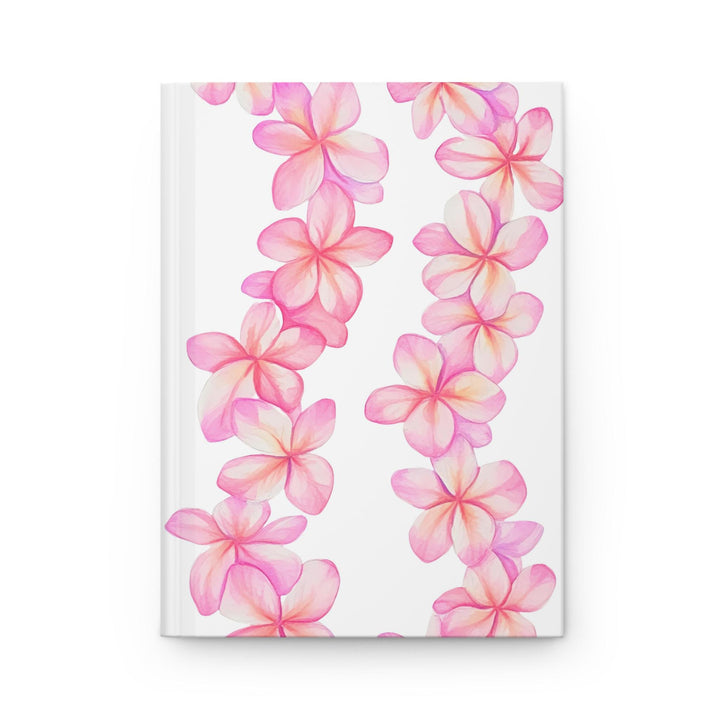 Plumeria Flower Lei Hardcover Gratitude Journal | 150 Lined Pages & Pink Floral Notebook