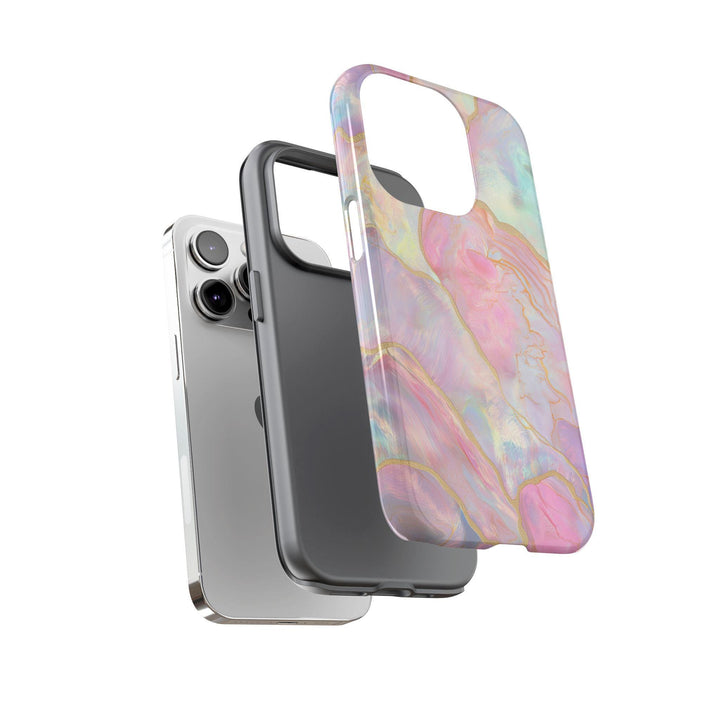 Tough Dual Layer Phone Case | Pink Sand Iridescent Design for iPhone & Samsung