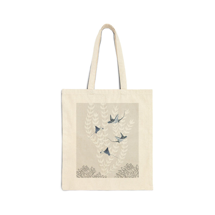 Eagle Ray 15"x16" Canvas Tote - Heavy-Duty Eco-Friendly Coastal Market Bag