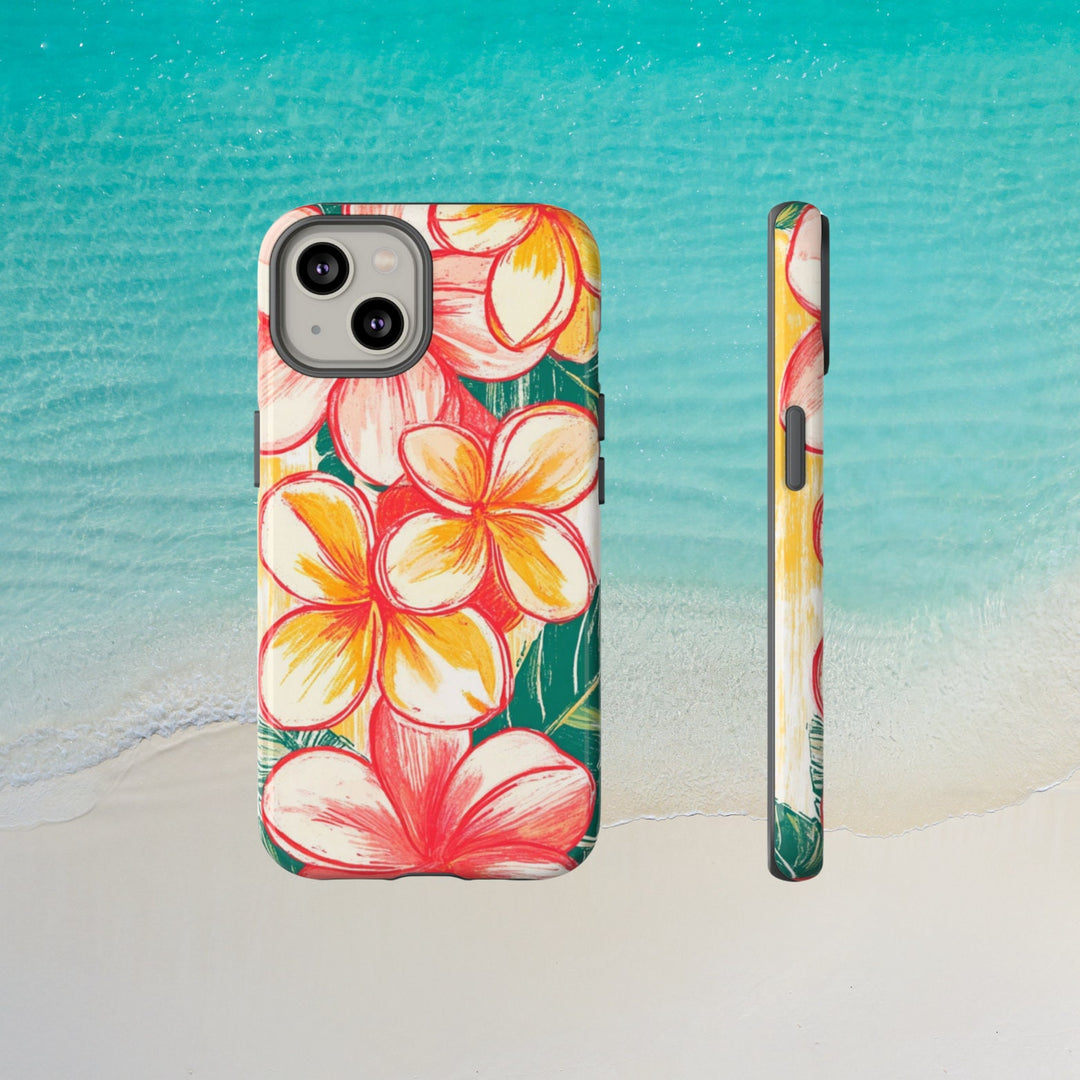 Vintage Hawaiian Phone Case – Tough Floral Phone Cover | Dual Layer Protective Case