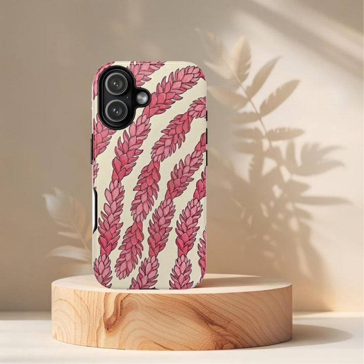Hawaiian Red Ginger Phone Case - Vibrant Floral, Dual Layer Protection