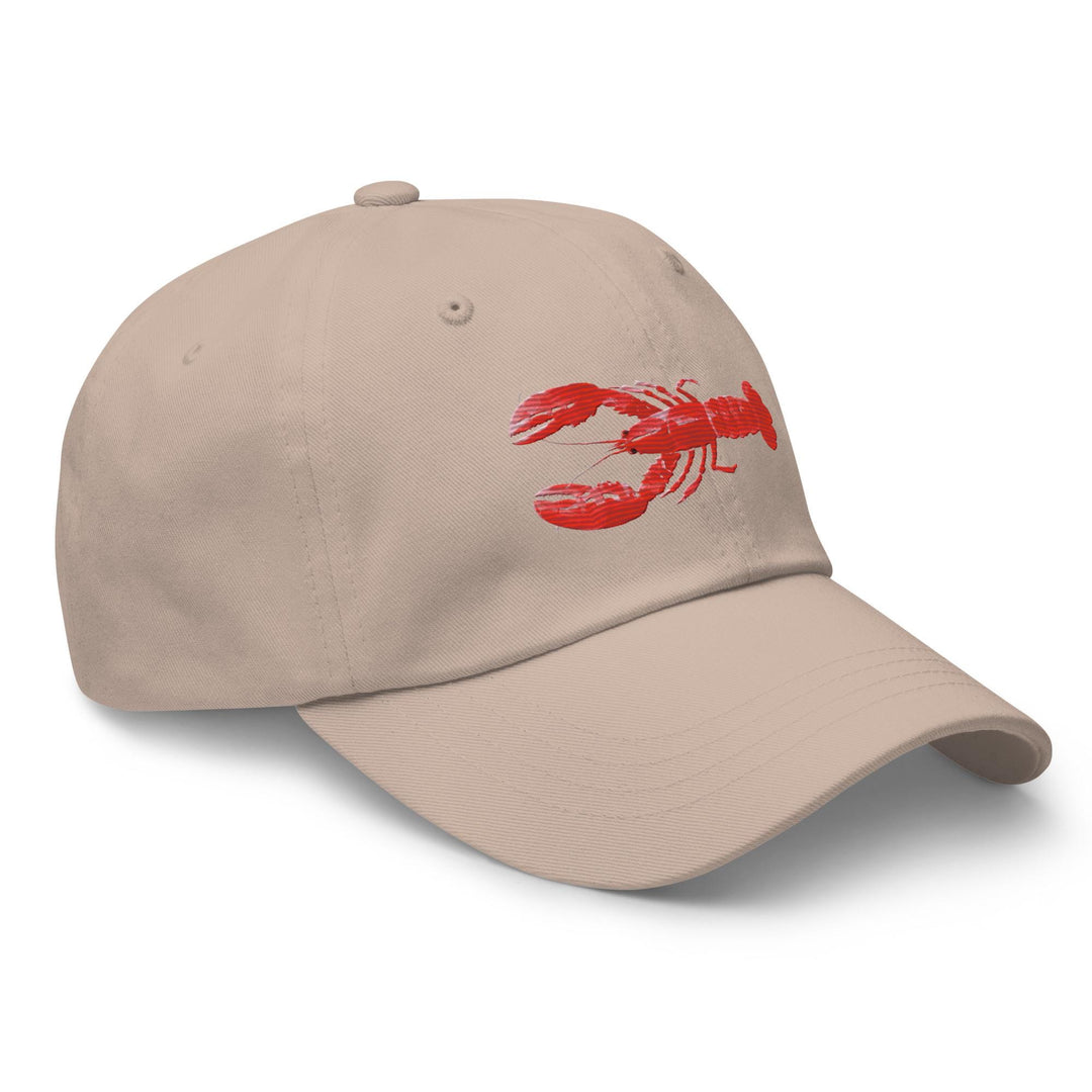Embroidered Lobster Dad Hat | Chino Cotton Twill Nautical Coastal Cap
