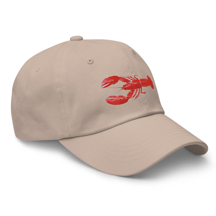 Embroidered Lobster Dad Hat | Chino Cotton Twill Nautical Coastal Cap