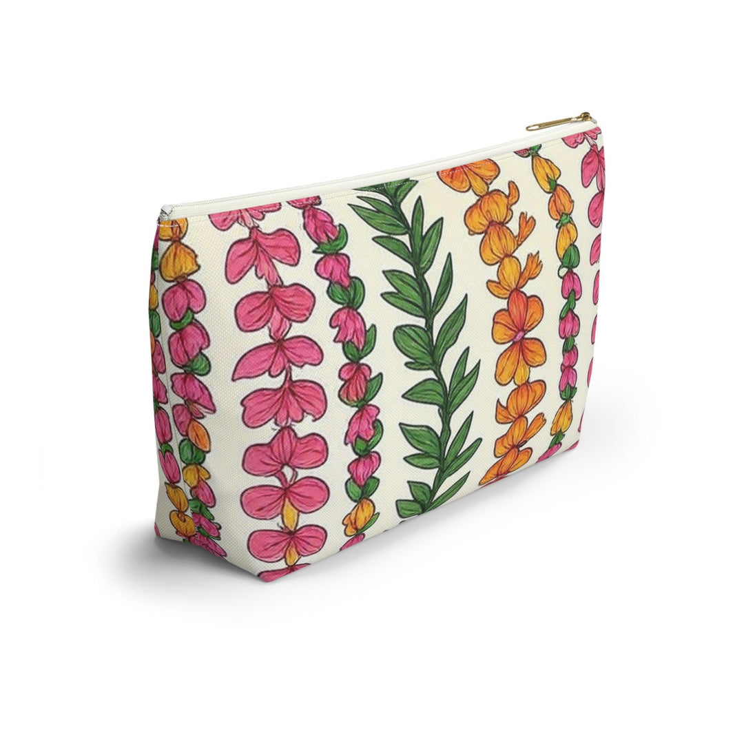 Hawaiian Lei Luxury Accessory Pouch – Tropical Floral Makeup & Travel Ba