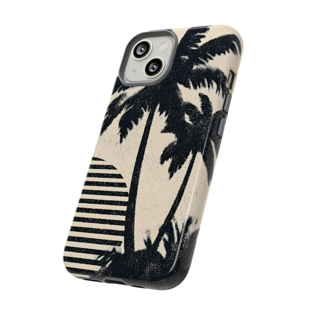 Tough Dual Layer Phone Case | Vintage Palm Tree Design for iPhone & Samsung