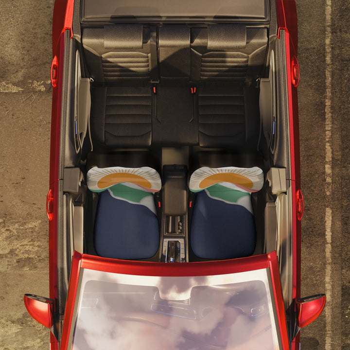 Retro Car Seat Covers - Colorful Bucket Style Covers with Black Back Protection