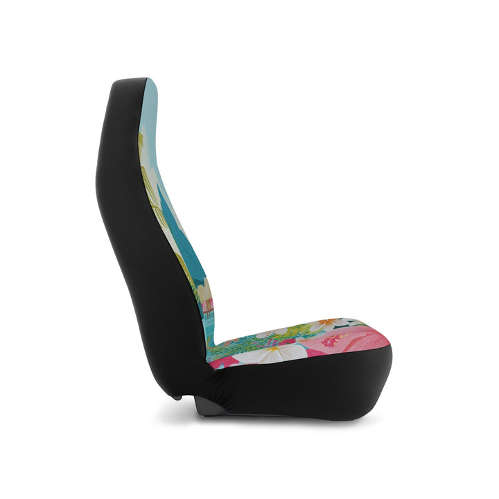 Bora Bora Car Seat Covers – Universal Fit Front Seat Protectors With Abstract Tropical Design