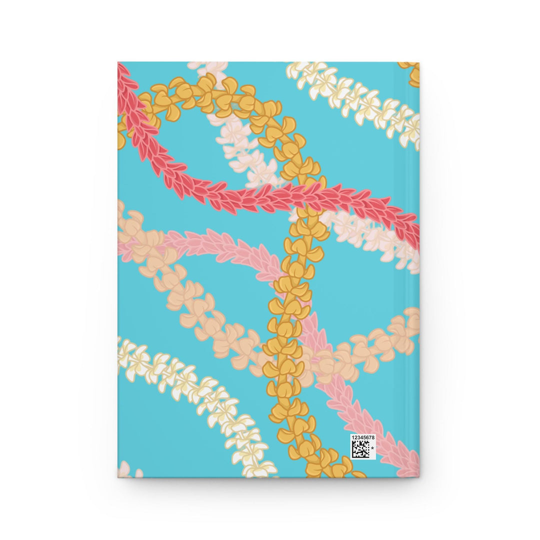 Kailua Kona Hardcover Journal | 150 Lined Pages & Blue Tropical Lei Notebook