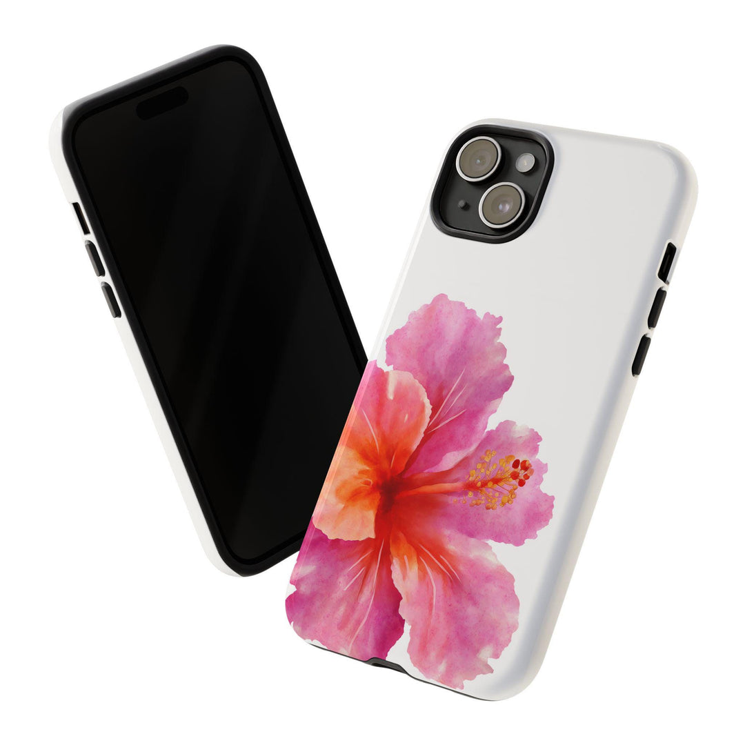 Tough Dual Layer Phone Case | Hibiscus Tropical Floral Design for iPhone & Samsung