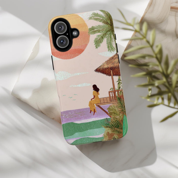 Tough Dual Layer Phone Case | Tropical Coastal Design for iPhone & Samsung