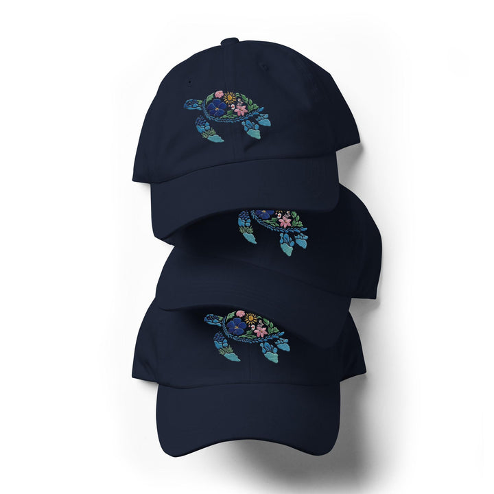 Sea Turtle Hat – Embroidered Cap With Adjustable Strap | Cotton Twill Dad Hat Style