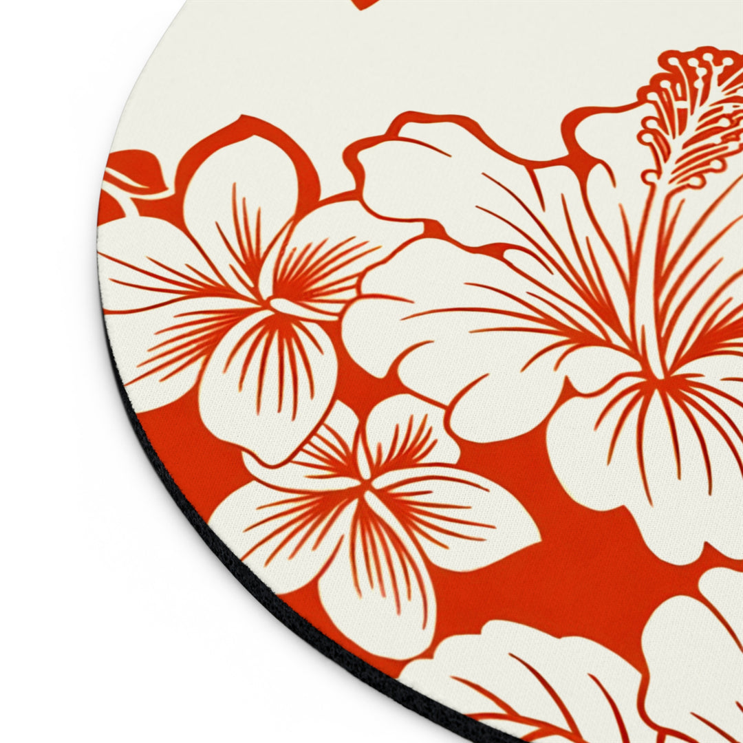 Tropical Mouse Pad - Premium Hibiscus Neoprene w/ Wrist Support