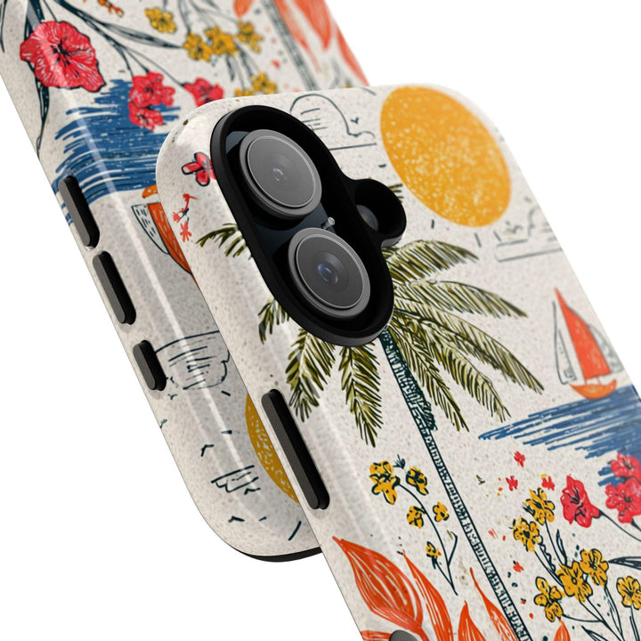 Tough Phone Case - Durable Dual Layer Phone Drop Protection With Vibrant Watercolor Design