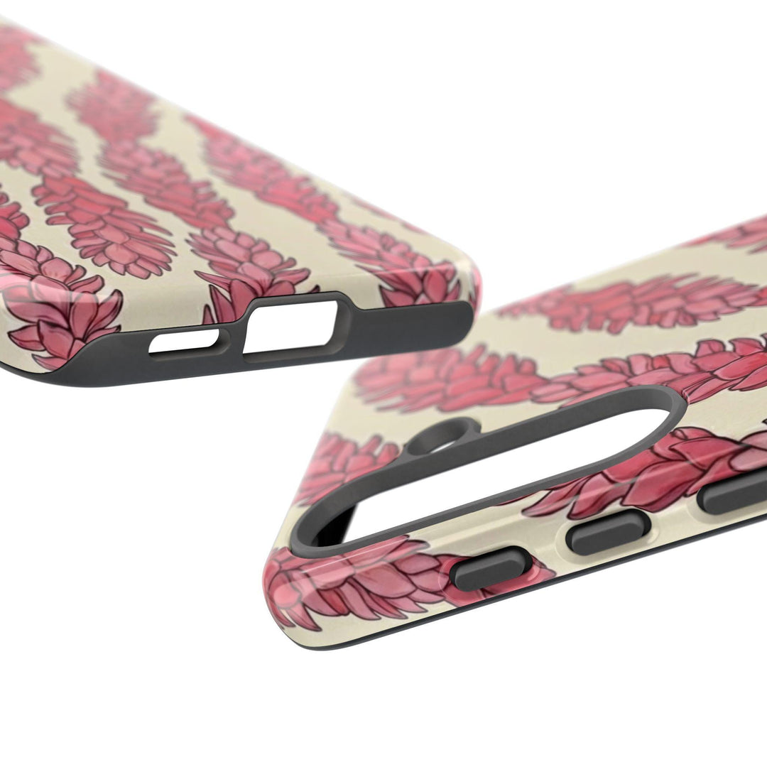 Hawaiian Red Ginger Phone Case - Vibrant Floral, Dual Layer Protection