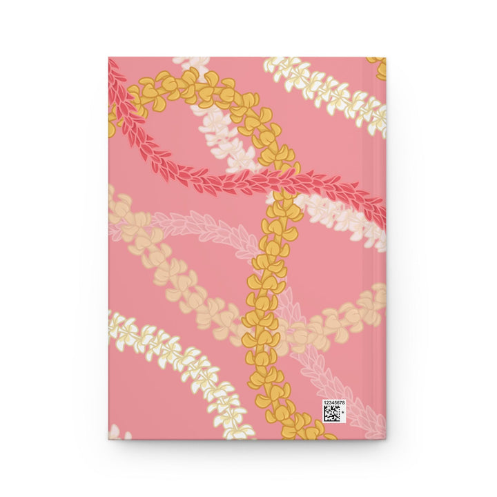 Flower Lei Hardcover Journal | 150 Lined Pages & Pink Floral Lei Notebook
