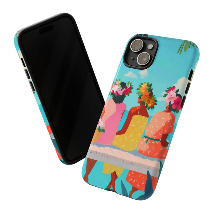 Ohana Phone Case - Heavy Duty Protective Cover with Polynesian Art & Shock Absorbing Liner