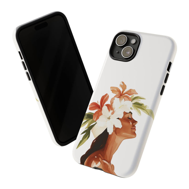 Tough Dual Layer Phone Case | Island Girl Tropical Design for iPhone & Samsung